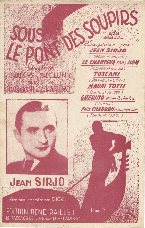 Cover for Jean Sirjo | Charlys | Sous le Pont des Soupirs | Chanson