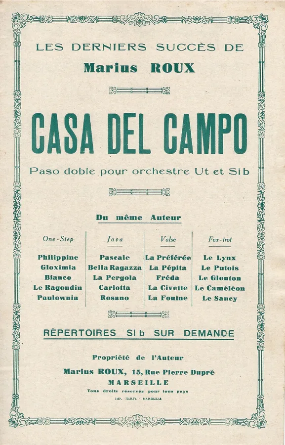 Cover for Marius Roux | Casa del Campo | Orchestra