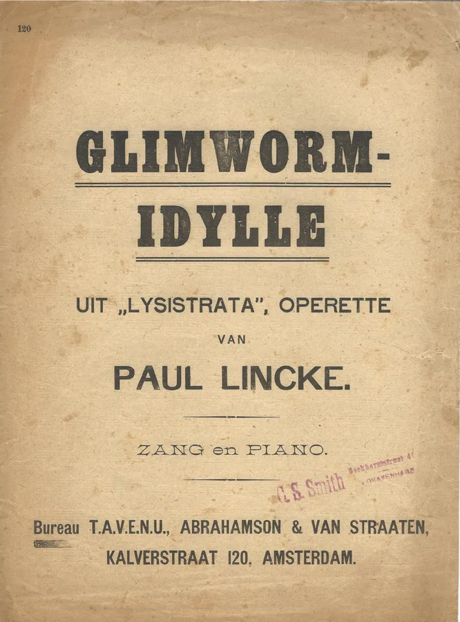 Cover for Paul Lincke | Glühwürmchen-Idylle | Glimworm  Idylle | Piano | Vocals