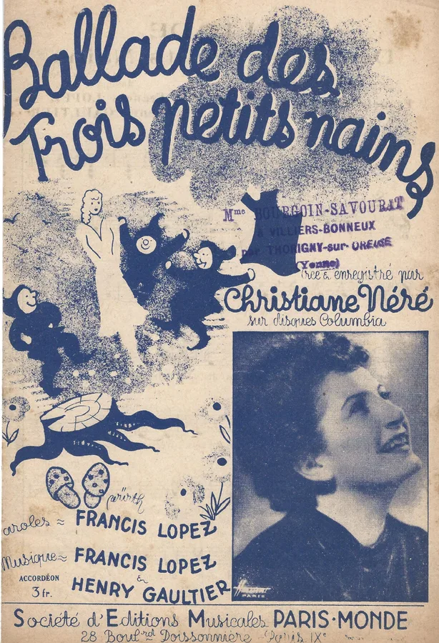 Cover for Christiane Nere | Francis Lopez | Ballade Des Trois Petits Nains | Chanson
