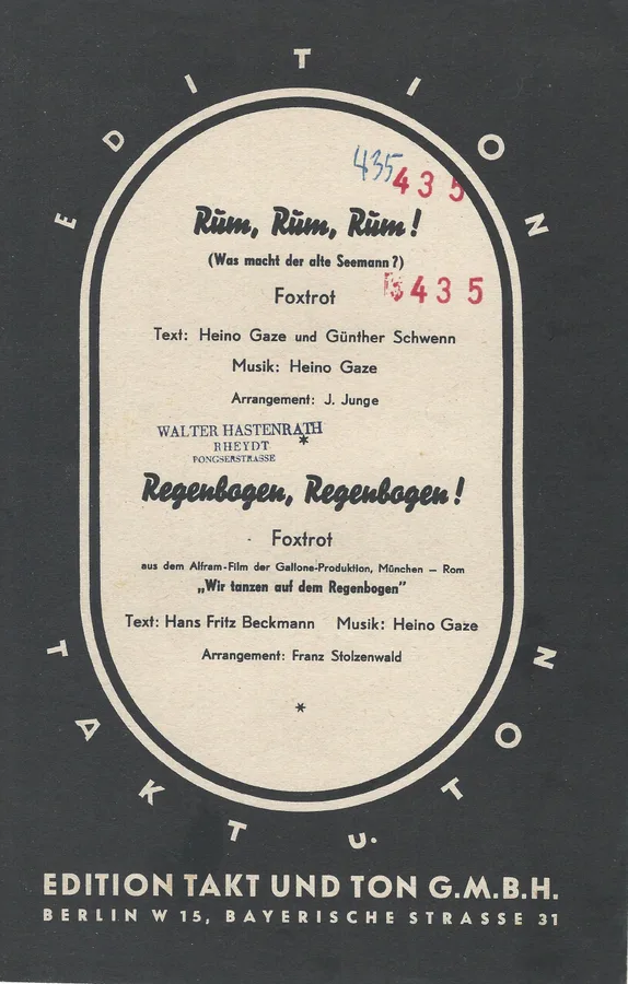 Cover for Heino Gaze | J. Junge | Rum Rum Rum | Piano