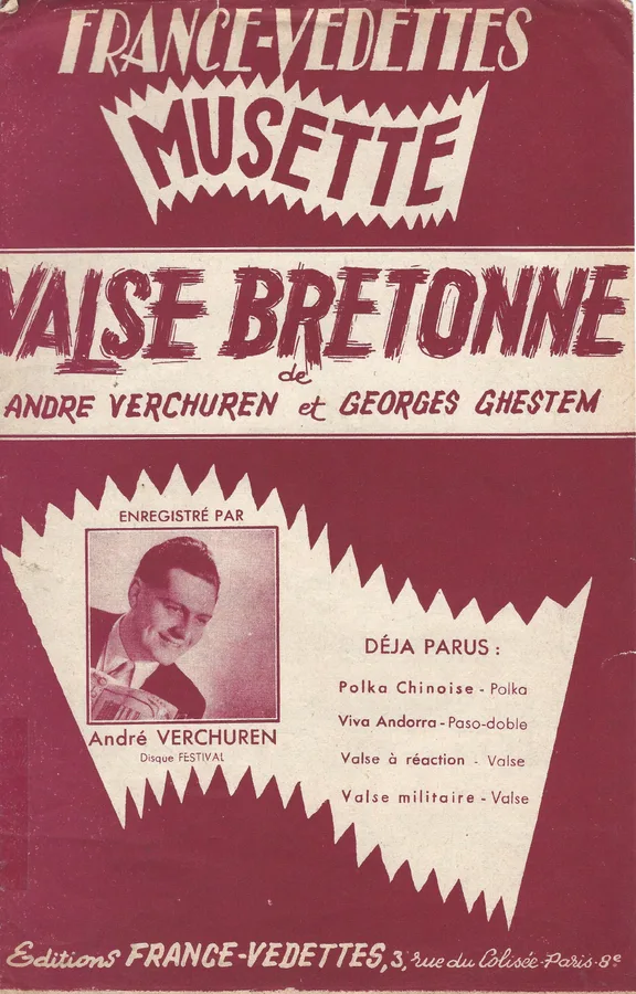 Cover for Andre Verchuren | G. Ghestem | Valse Bretonne | Piano | Accordeon