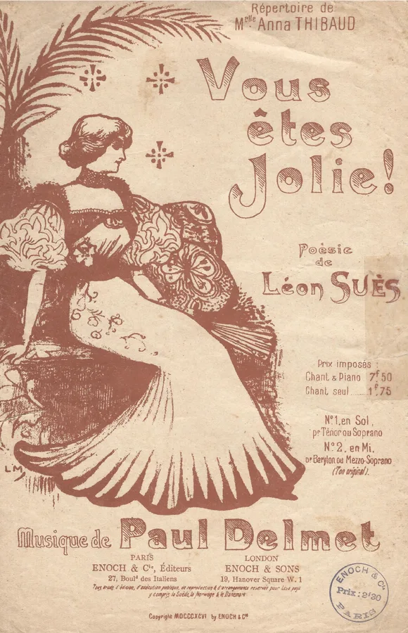 Cover for Paul Delmet | Vous etes jolie | Chanson