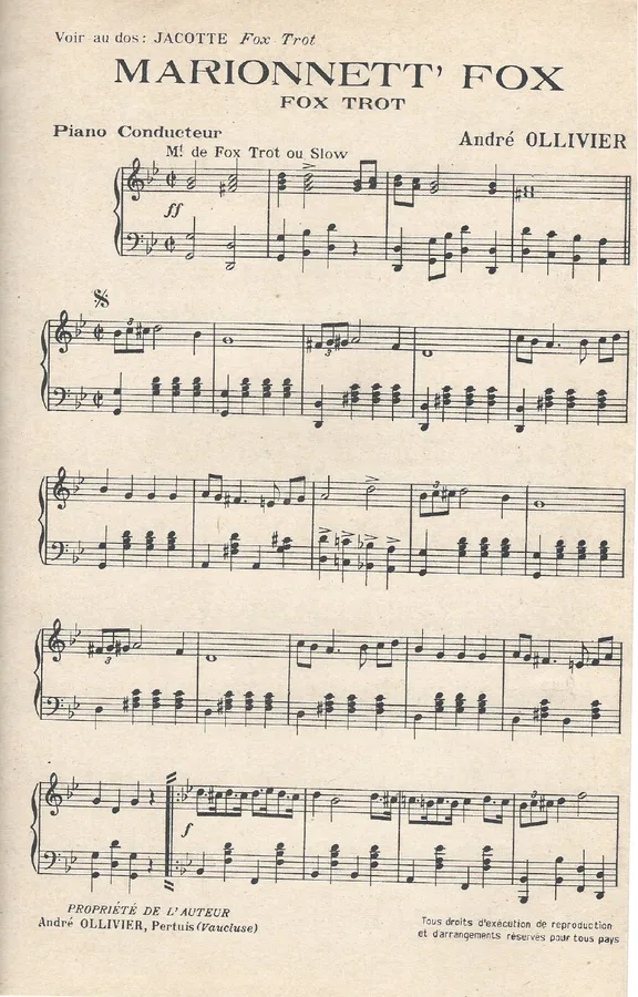 Cover for Andre Ollivier | Marionett Fox | Orchestra