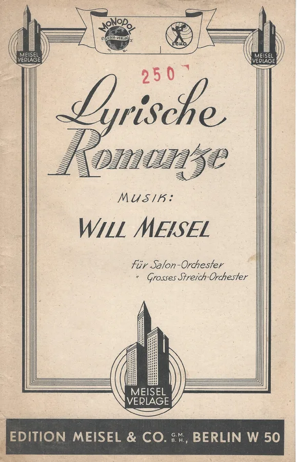 Cover for Will Meisel | Lyrische Romanze | Orchestra