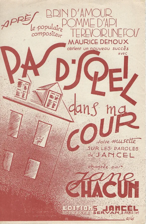 Cover for Maurice Denoux | Pas de soleil dans ma cour | Accordeon