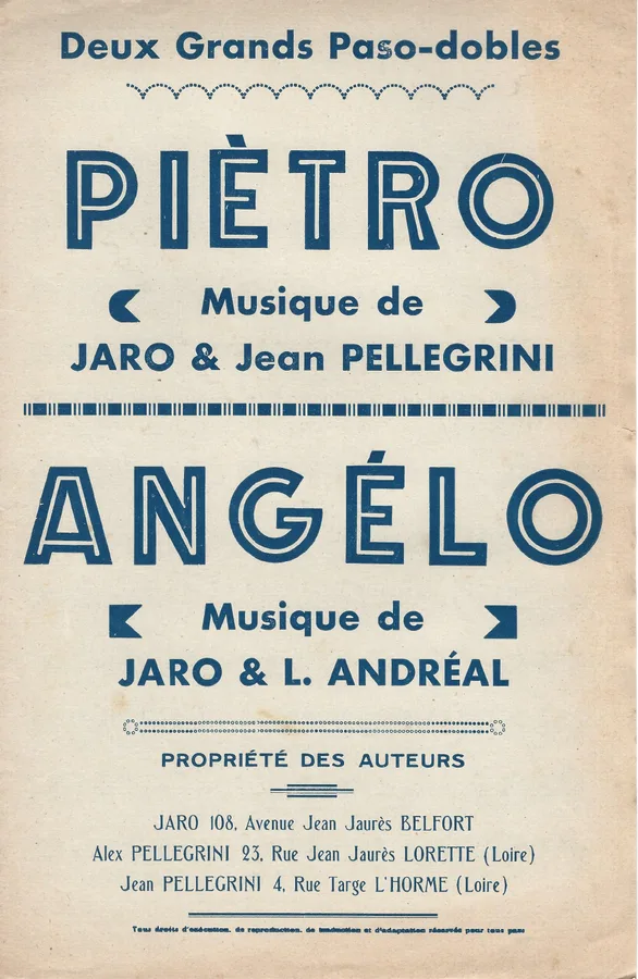 Cover for Jean Pellegrini | Jaro | Pietro | Violin | Accordion