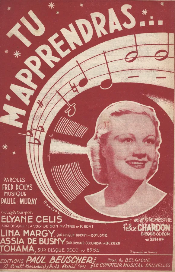 Cover for Elyane Celis | Paul Muray | Tu m'apprendras | Chanson