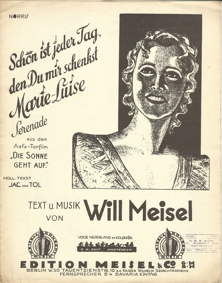 Cover for Will Meisel | Schon ist jeder Tag Marie-Luise | Piano | Vocals