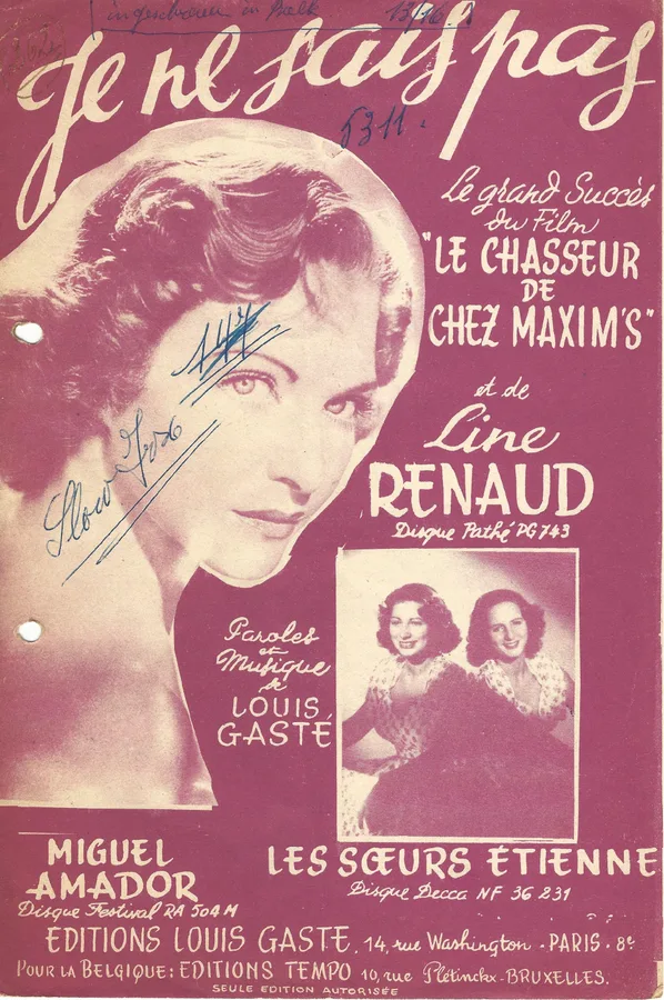 Cover for Line Renaud | Les soeus Etienne | Louis Gaste | Je ne sais pas | Vocals