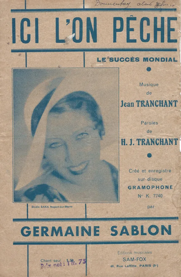 Cover for Germaine Sablon | Jean Tranchant | Ici L'on Peche | Chanson