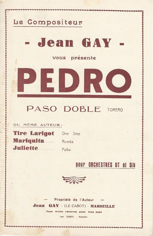 Cover for Jean Gay | Pedro | Piano