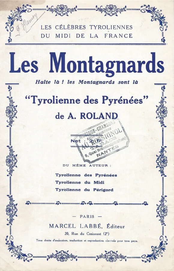 Cover for Alfred Roland | Les Montagnards | Chanson