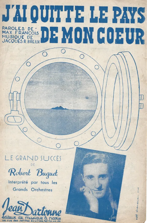 Cover for Robert Buguet | Jacques R. Breux | J'ai quitte le pays de mon coeur | Chanson