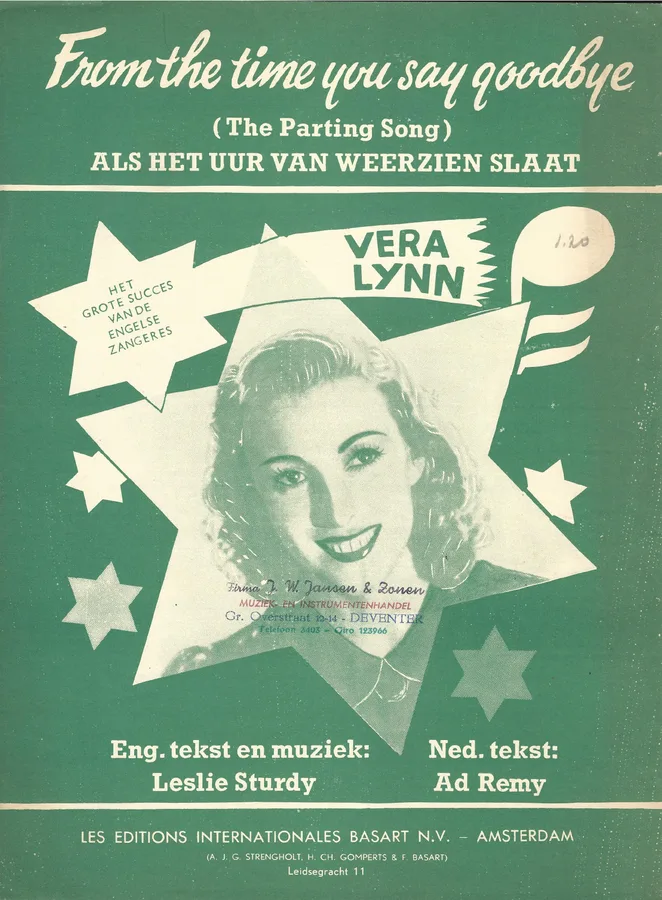 Cover for Vera Lynn | Leslie Sturdy | From the time you say goodbye | Piano | Vocals