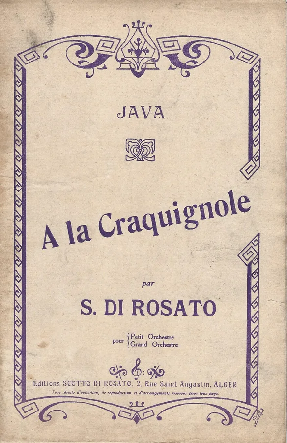 Cover for S. di Rosato | A La Craquignole | Piano