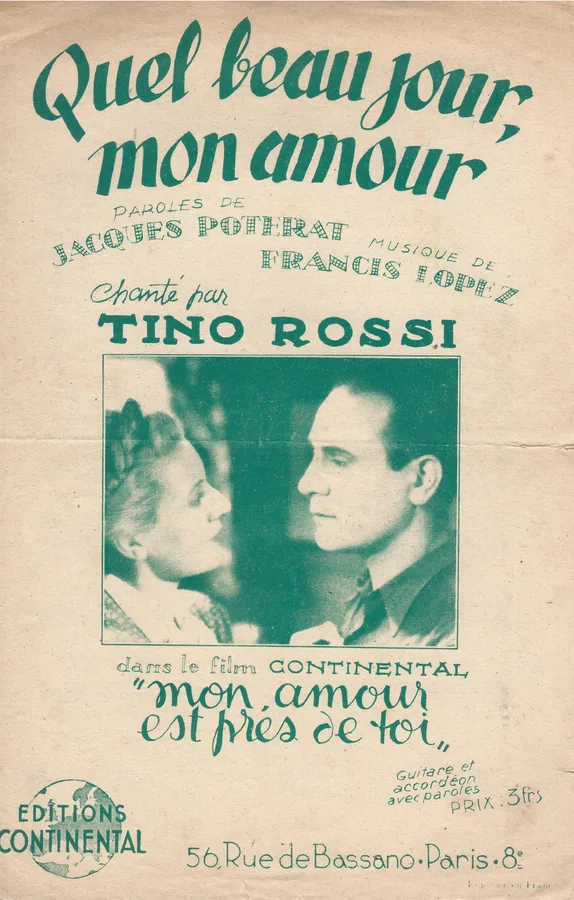 Cover for Tino Rossi | Roger Lucchesi | Quel beau jour mon amour | Chanson