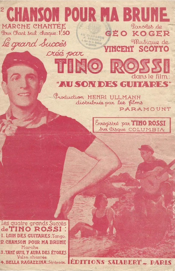 Cover for Tino Rossi | Vincent Scotto | Chanson pour ma brune | Chanson