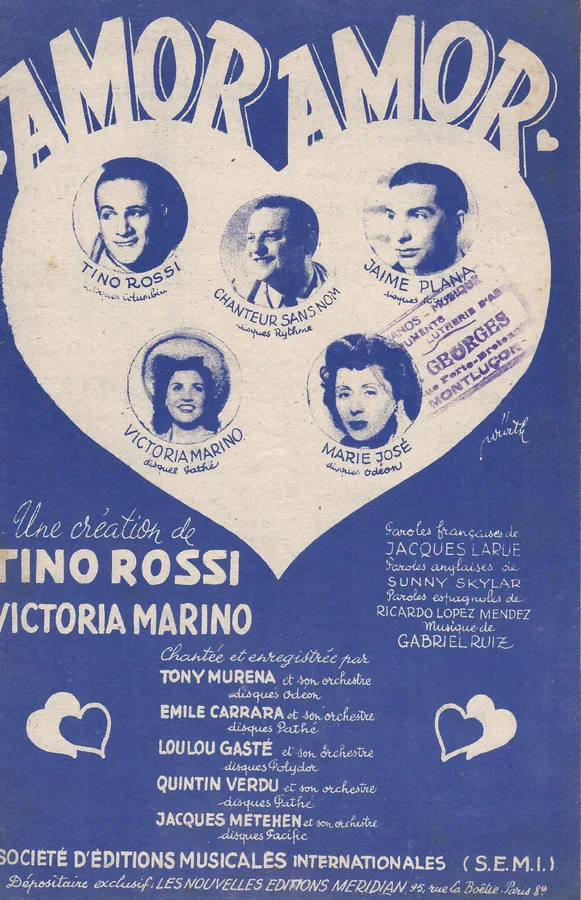 Cover for Tino Rossi | Gabriel Ruiz | Amor Amor | Chanson