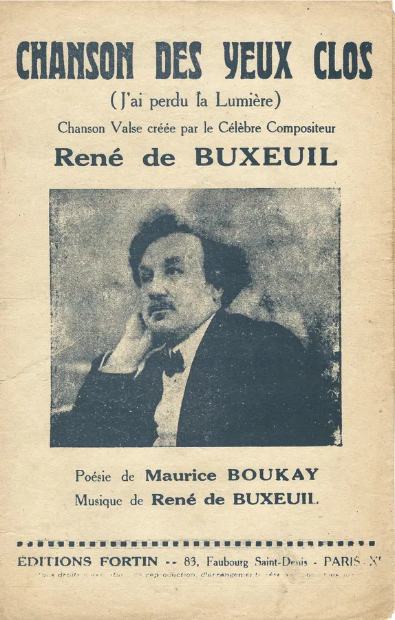 Cover for Rene de Buxeuil | La chanson de yeux clos | Vocals
