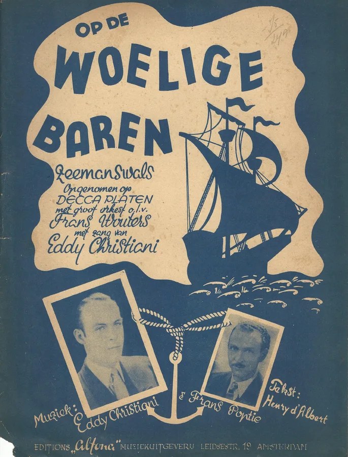 Cover for Eddy Christiani | Frans Poptie | Op de woelige baren | Piano | Vocals