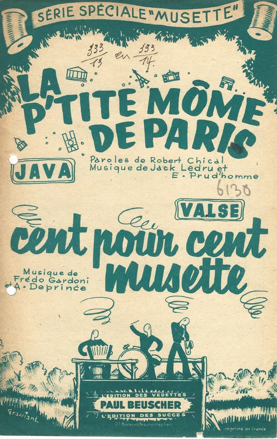 Cover for Emile Prud'homme | Jack Ledru | La p'tite mome de Paris | Accordion | Vocals