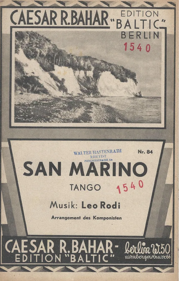Cover for Leo Rodi | San Marino | Small Orchestra | Combo