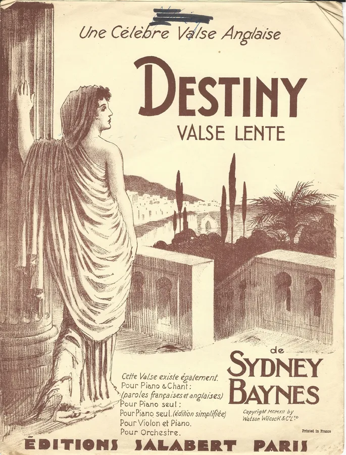 Cover for Sidney Baynes | Destiny | Piano