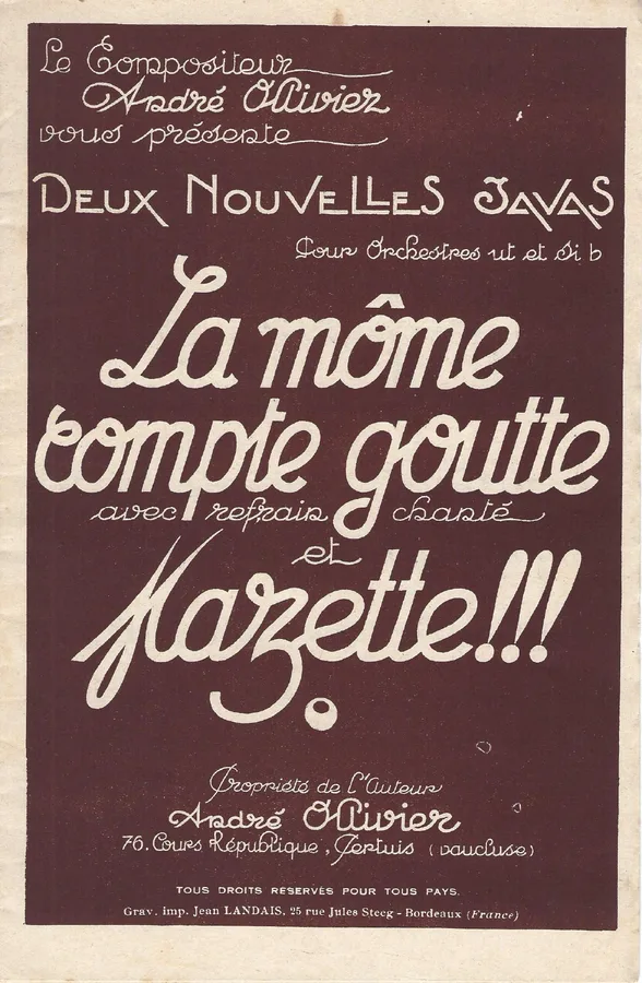 Cover for Andre Ollivier | La Môme Compte Goutte | Orchestra