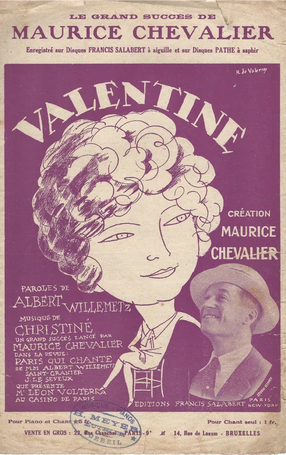 Cover for Maurice Chevalier | Henri Christiné | Valentine | Chanson