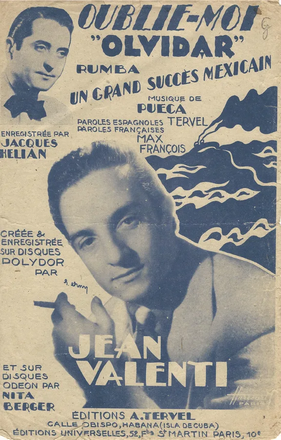 Cover for Jacques Helian | Nita Berger | Jean Valentini | Pueca | Oublie moi Olvidar