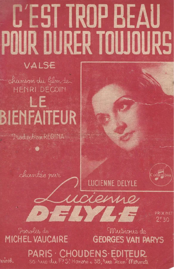 Cover for Lucienne Delyle | Georges van Parys | C'est Trop Beau Pour Durer Toujours