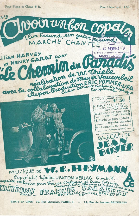 Cover for W.R. Heymann | Avoir un bon copain | Chanson
