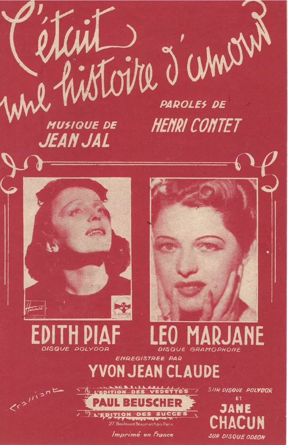 Cover for Leo Marjane | Edith Piaf | Jean Jal | C'etait une histoire d'amour | Chanson