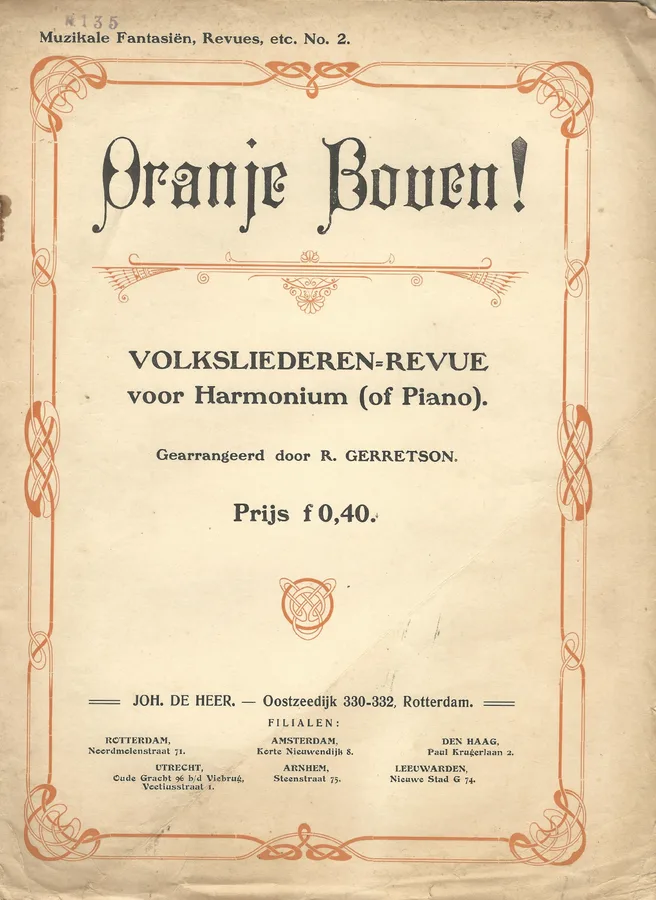 Cover for R. Gerretson | Oranje Boven | Piano | Vocals