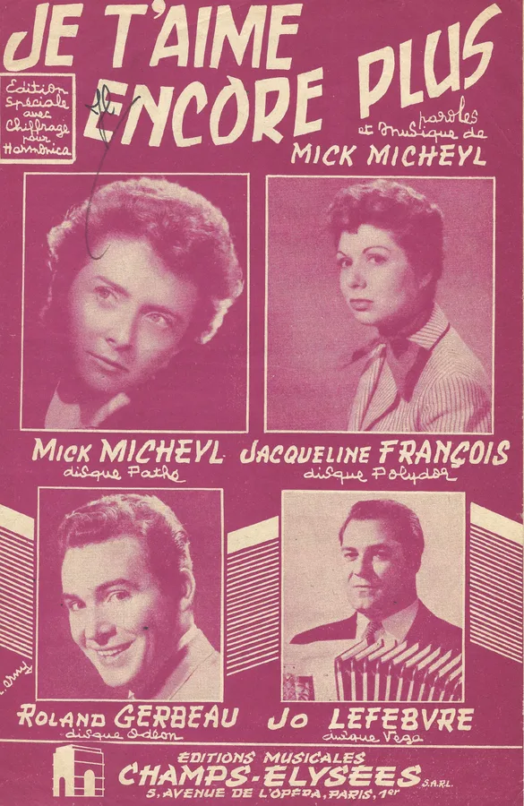 Cover for Mick Micheyl | Jacqueline Francois | Je t'aime encore plus | Vocals
