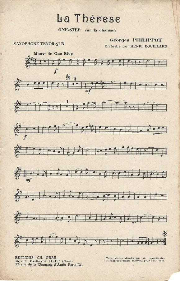 Cover for Georges Philippot | La Therese | Orchestre