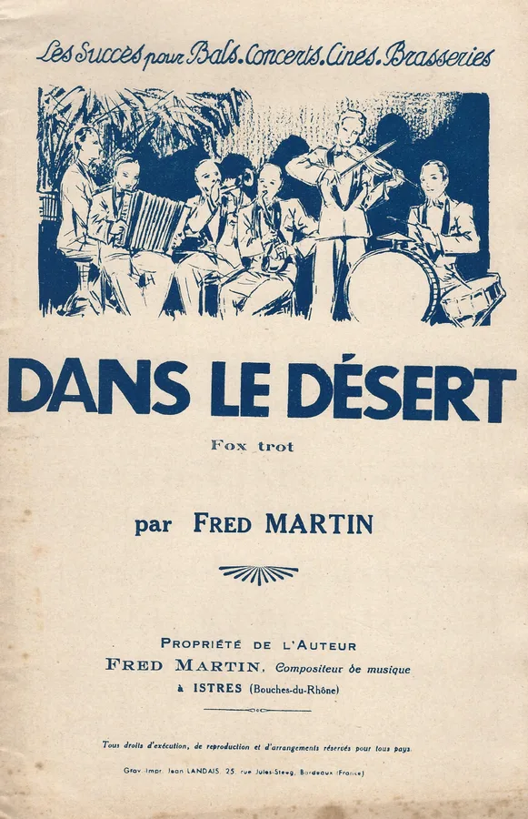Cover for Fred Martin | Dans le desert | Orchestra