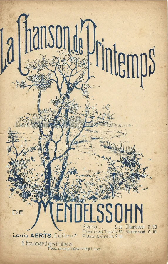 Cover for F. Mendelssohn-Bartholdy | La Chanson de Printemps | Vocals