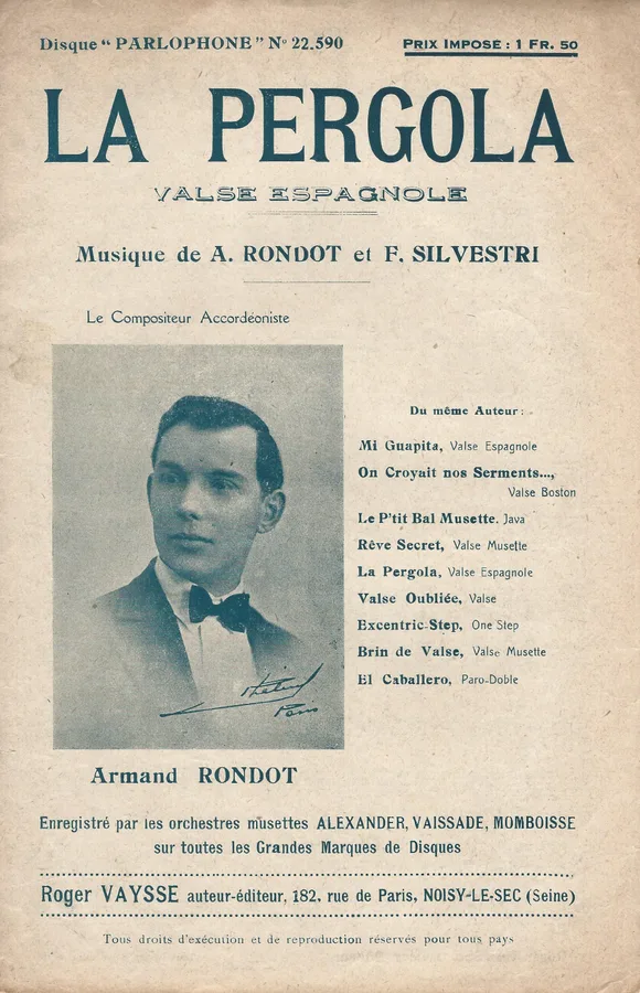 Cover for Armand Rondot | F. Silvestri | La Pergola | Piano | Accordion