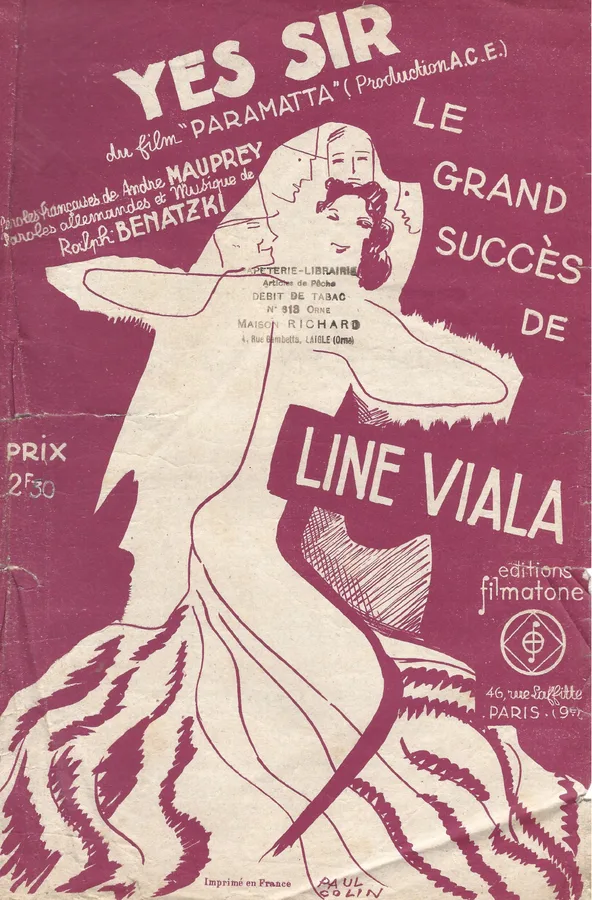 Cover for Line Viala | Ralph Benatzky | Yes Sir | Chanson