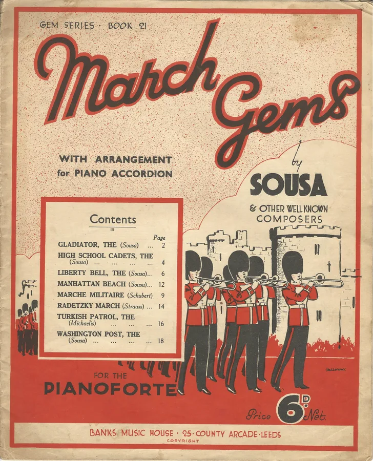 Cover for Sousa | Strauss | Schubert | Michaelis | March Gems Sousa | Piano