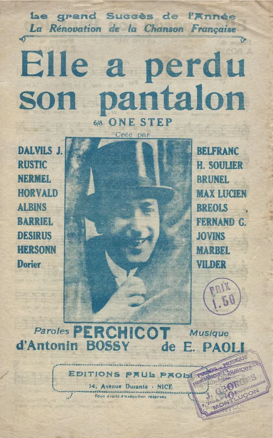 Cover for E. Paoli | Elle a perdu son pantalon | Chanson