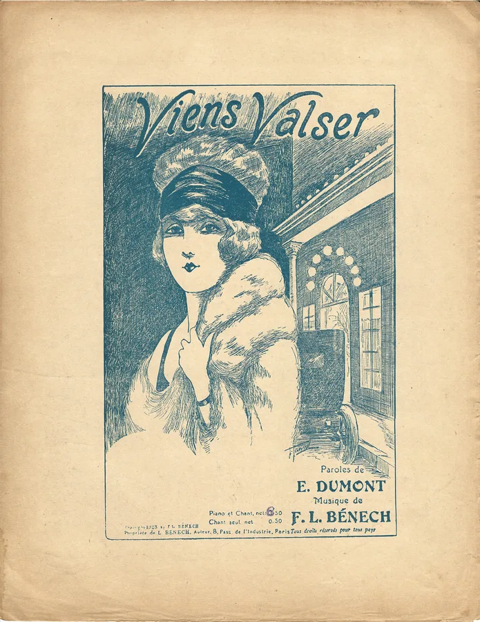 Cover for F.L. Benech | E. Dumont | Viens Valser | Piano | Vocal