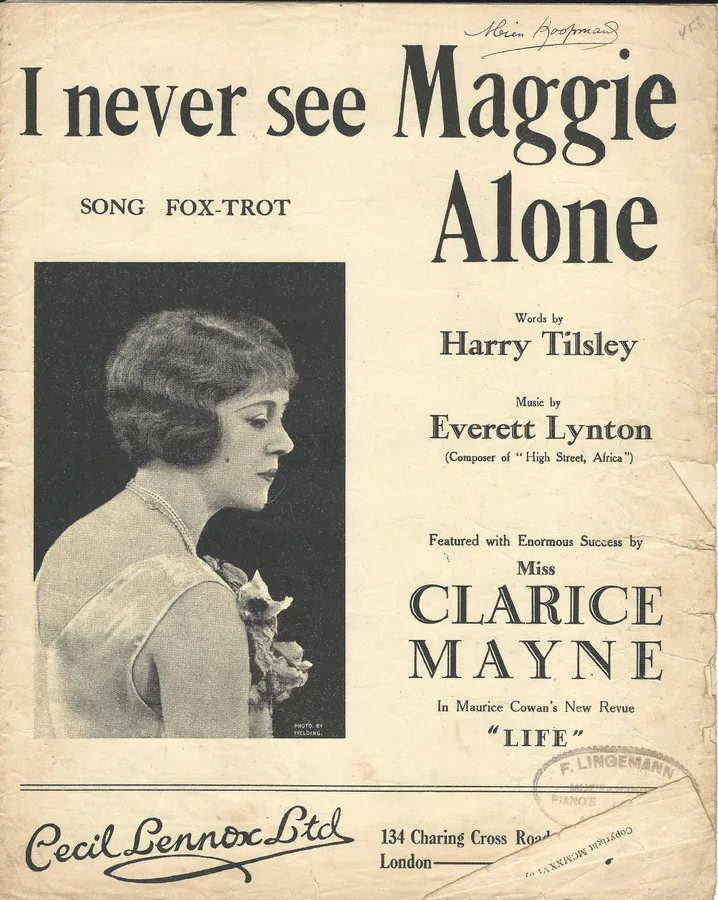 Cover for Everett Lynton | Clarice Mayne | I never see Maggie Alone | Piano | Vocals