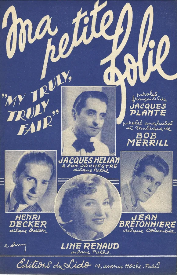 Cover for Jacques Helian | Line Renaud | Bob Merrill | Ma petite folie | Vocals
