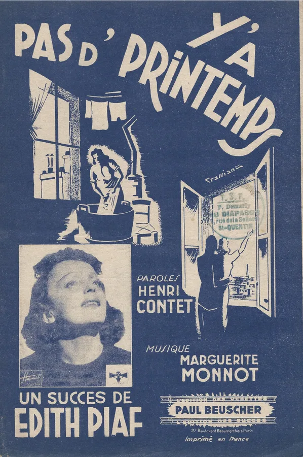 Cover for Edith Piaf | Marguerite Monnot | Y'a pas d'Printemps | Chanson