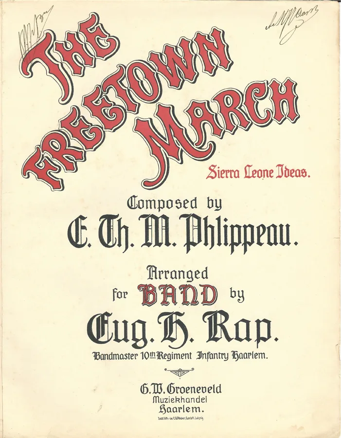 Cover for E. Phlippeau | The Freetown March | Piano