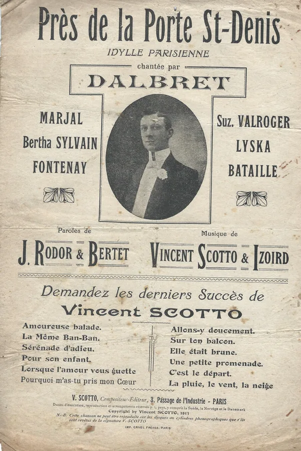 Cover for Dalbret | Vincent Scotto | Pres de la Porte St-Denis | Chanson