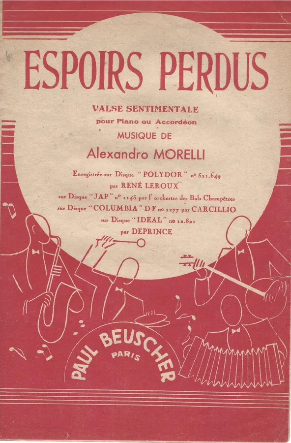 Cover for Alexandro Morelli | Espoirs Perdus | Piano | Accordeon